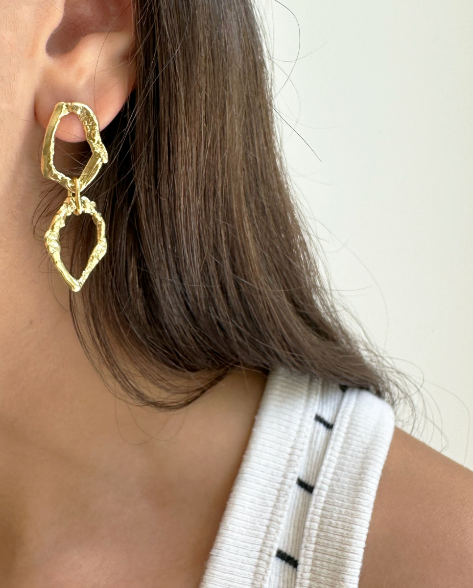 Double Molten  Drip Earrings