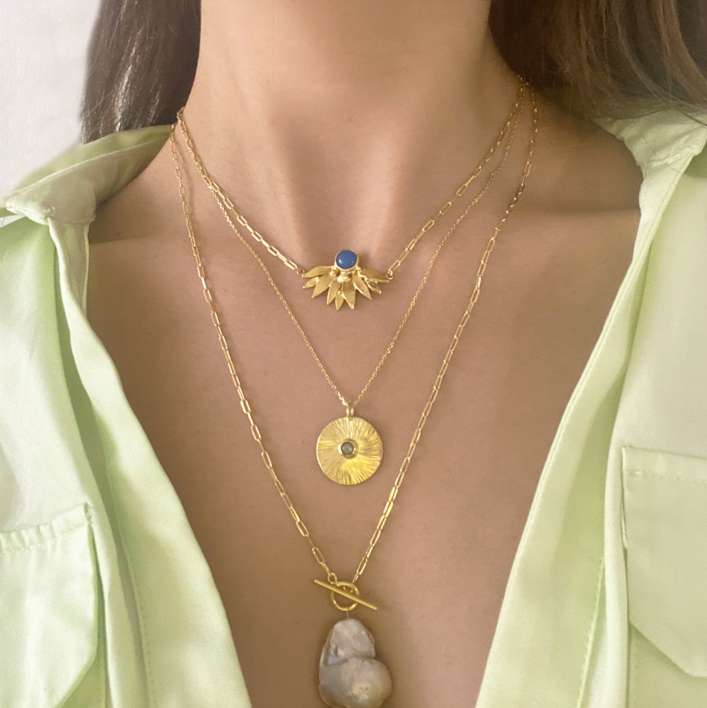 Olive Cabochon Necklace