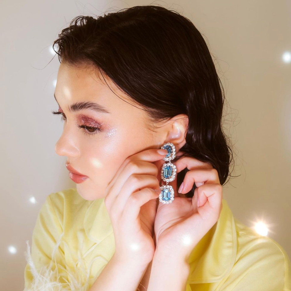 Double / Triple Rectangle Crystal Earrings