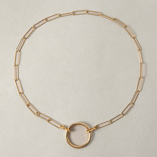 Chain with Tube Hoop and Embellishments