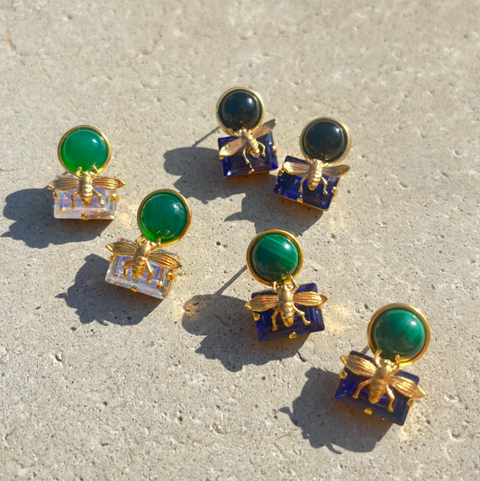 Bee Crystal Stud