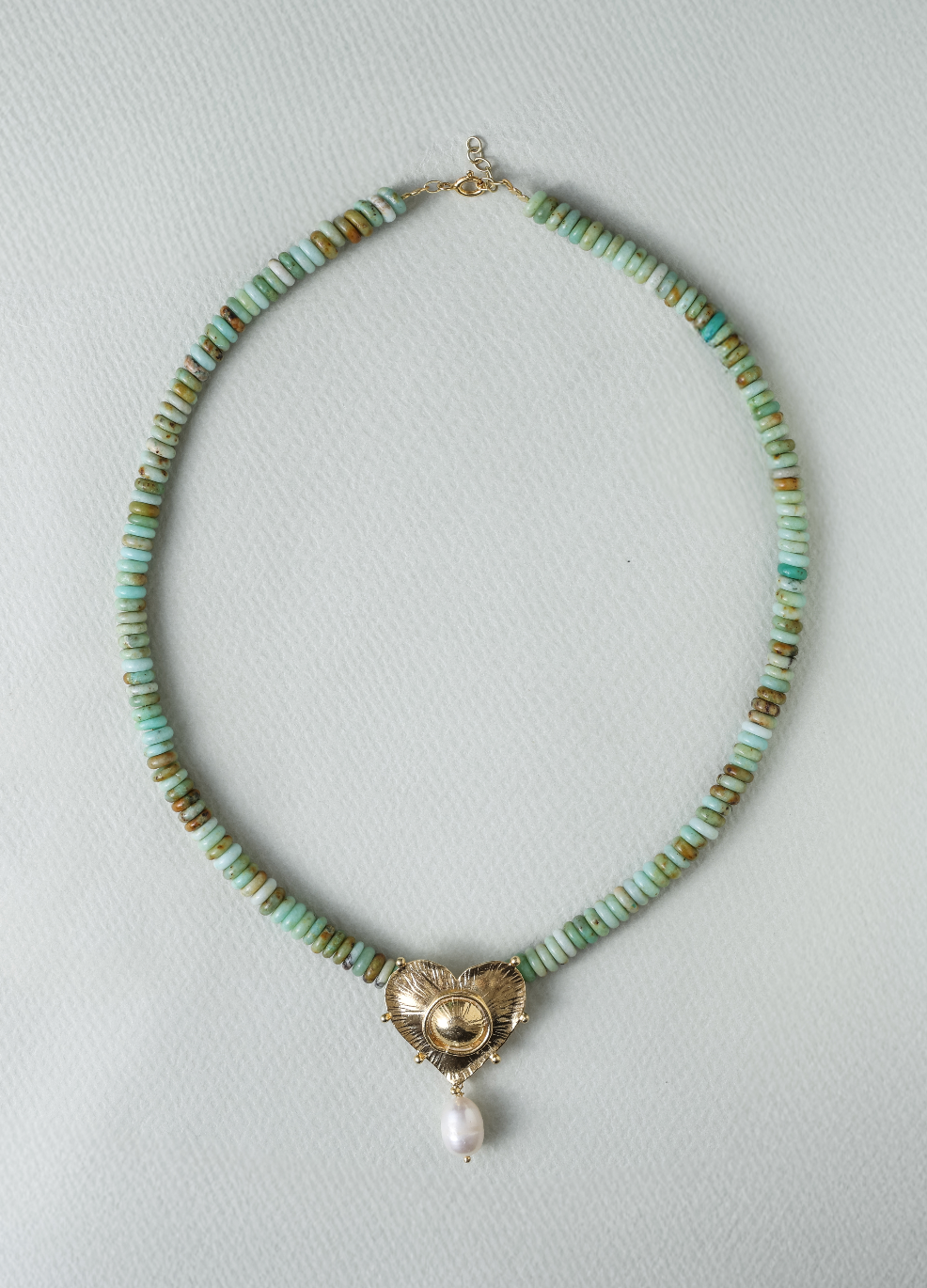Crescent Heart on Amazonite