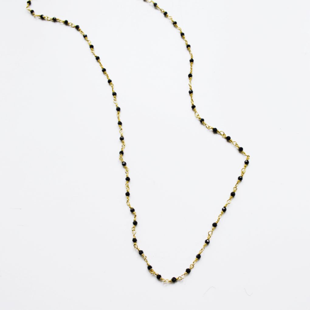 Black Rosario Necklace – Maria Chara Jewelry