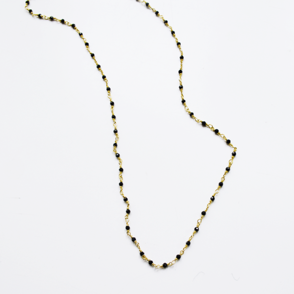 Black Rosario Necklace